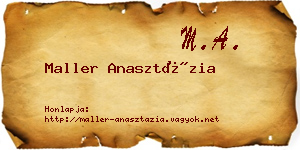 Maller Anasztázia névjegykártya
